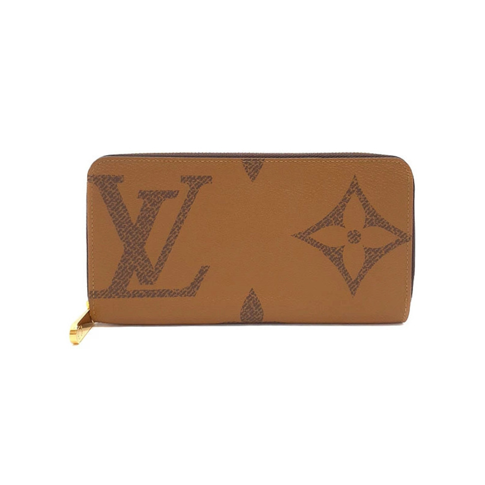 Louis Vuitton Giant Monogram Reverse Zippy Wallet Round Zipper Long